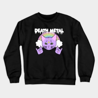 Death Metal Kitty Crewneck Sweatshirt